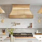 Fobest Custom Brass Range Hood with Luxury California Modern Accent FSS-553