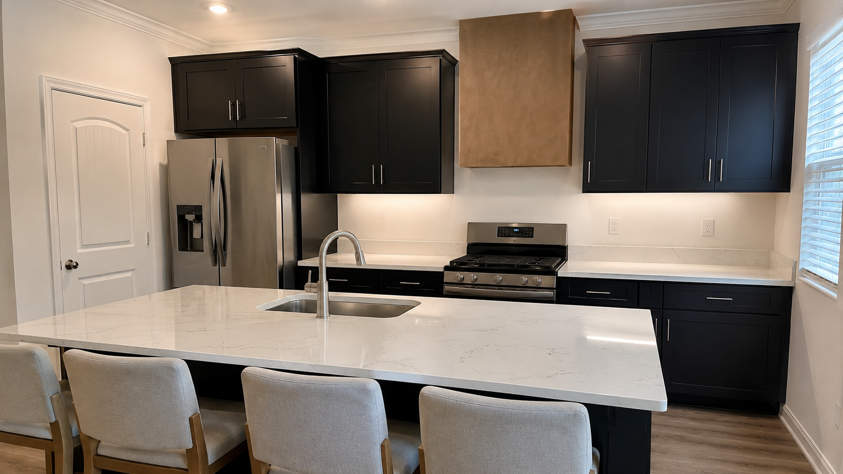 Fobest Custom Brass Range Hood with No Direction Texture FSS-309
