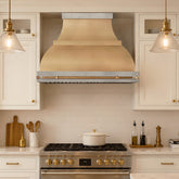 Fobest Custom Brass Range Hood with Stainless Steel Decor FSS-671