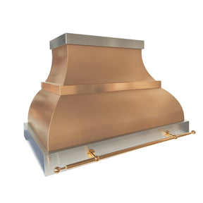 Fobest Custom Brass Range Hood with Stainless Steel Decor FSS-671