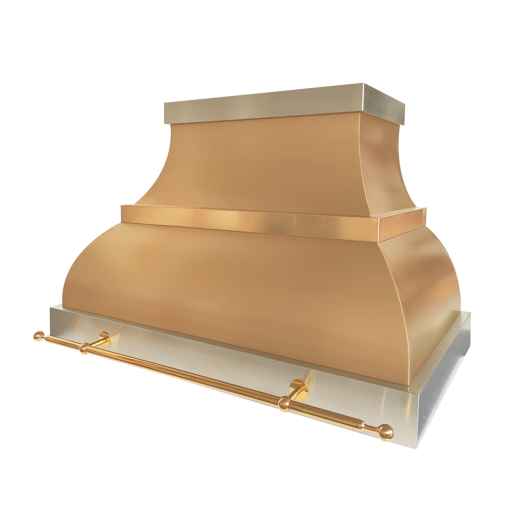 Fobest Custom Brass Range Hood with Stainless Steel Decor FSS-671