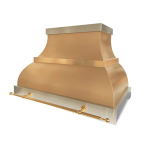 Fobest Custom Brass Range Hood with Stainless Steel Decor FSS-671