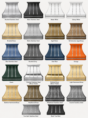 Fobest Custom Brass Range Hood with Stainless Steel Straps FSS-281