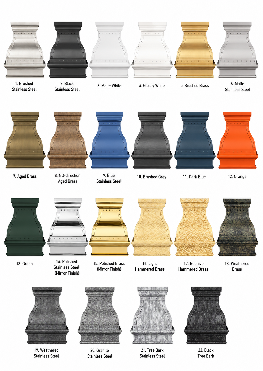 Fobest Custom Brushed Brass Range Hood FSS-123