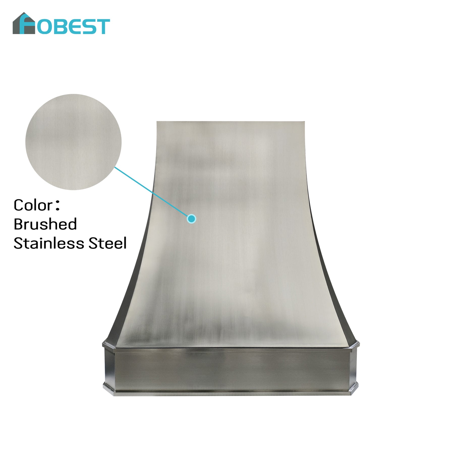 Fobest Custom Brushed Stainless Steel Range Hood for Classic Modern Kitchen FSS-652