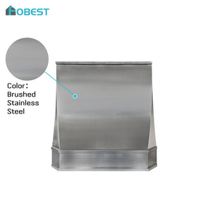 Fobest Custom Brushed Stainless Steel Range Hood in Geometric Design FSS-680