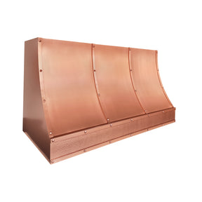 Fobest Custom Classic Copper Range Hood with Hammered Apron Design FCP-378