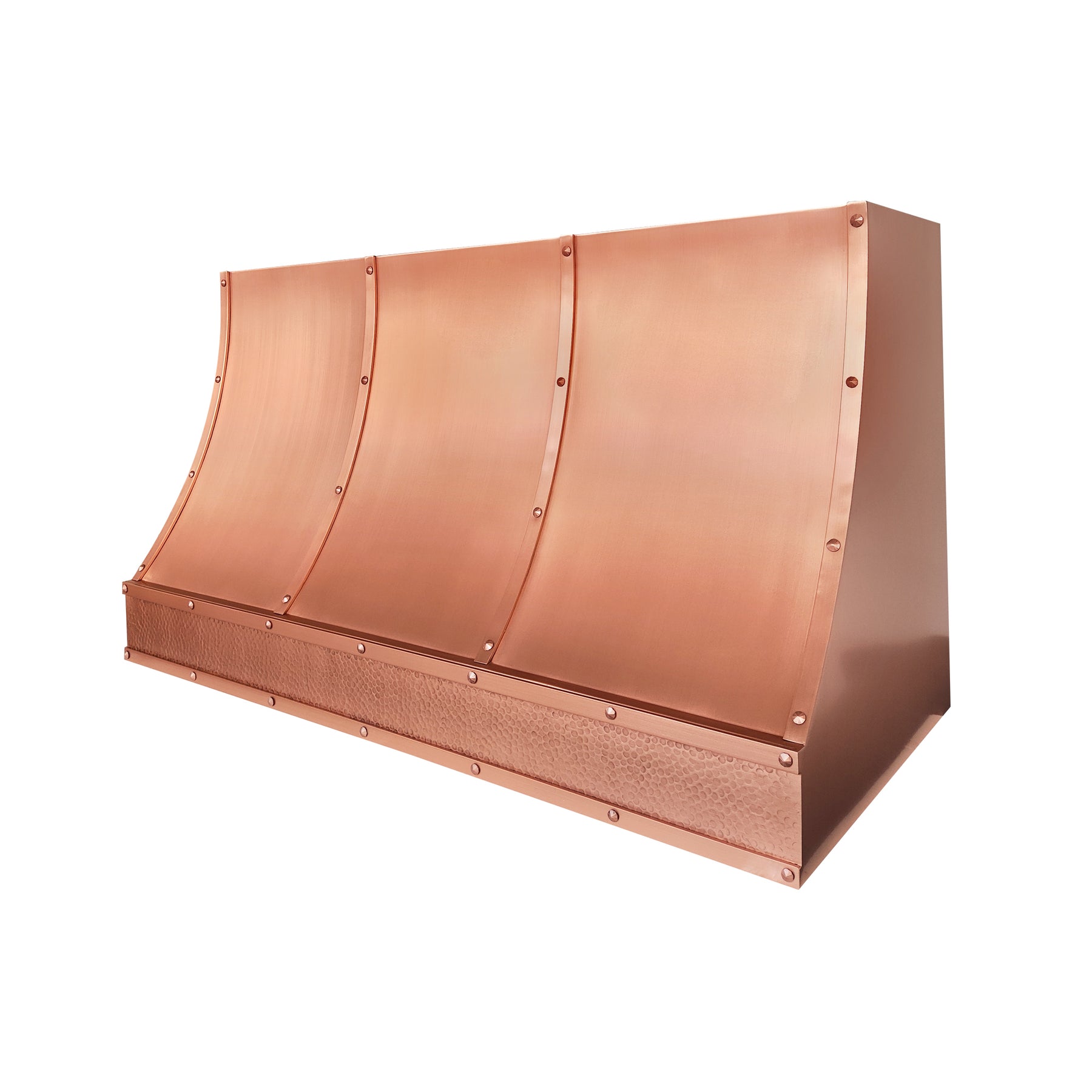 Fobest Custom Classic Copper Range Hood with Hammered Apron Design FCP-378