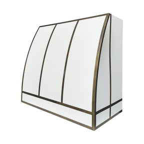 Fobest Custom Contemporary Stainless Steel Range Hood with Retro Accents FSS-607