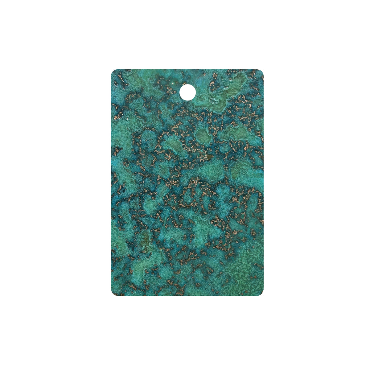 Fobest Custom Copper Metal Samples-Green Patina Copper Color Sample