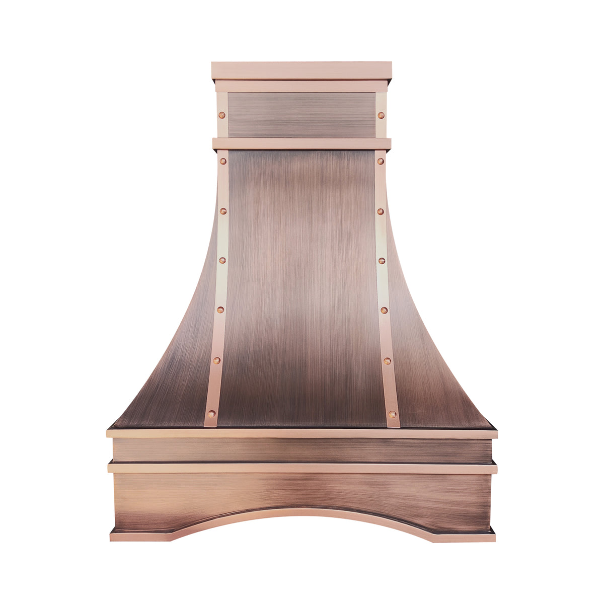 Fobest Custom Copper Range Hood Arched Apron FCP-358