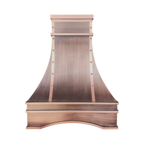 Fobest Custom Copper Range Hood Arched Apron FCP-358