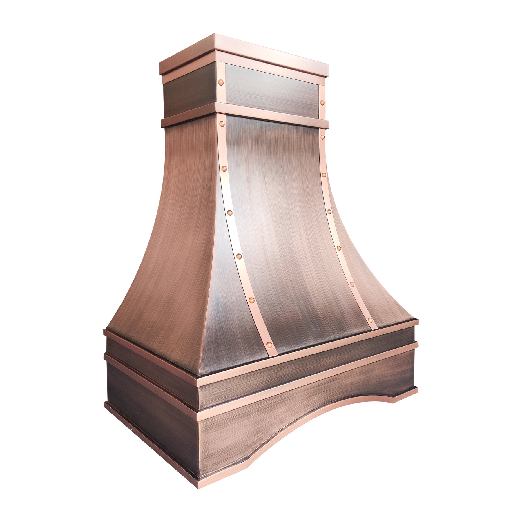 Fobest Custom Copper Range Hood Arched Apron FCP-358