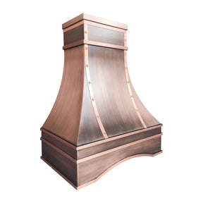 Fobest Custom Copper Range Hood Arched Apron FCP-358