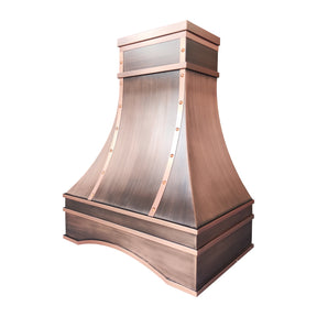 Fobest Custom Copper Range Hood Arched Apron FCP-358