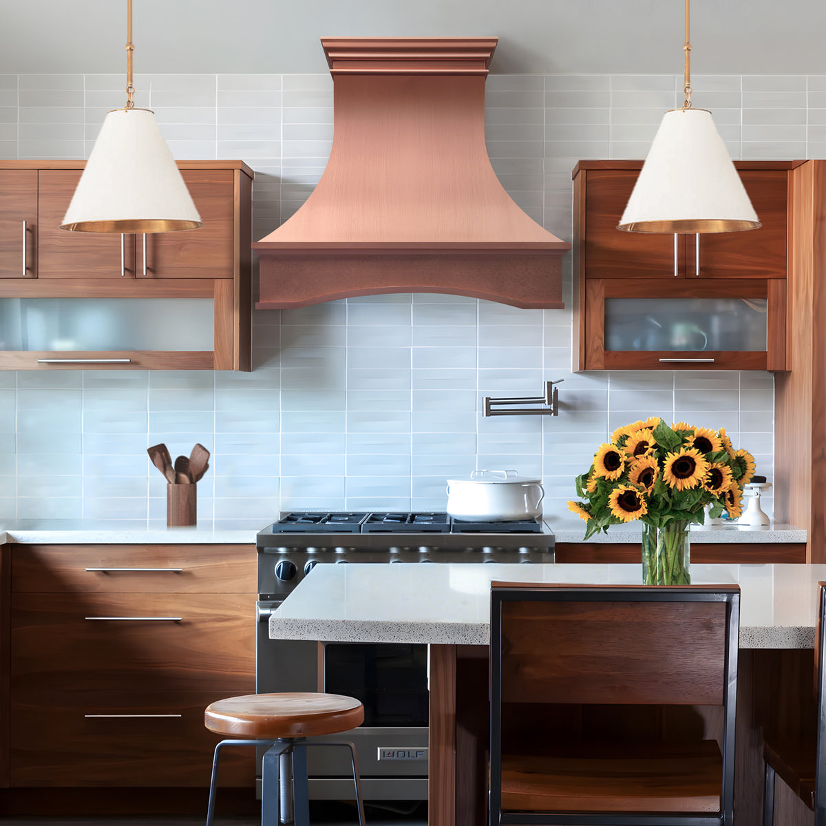Fobest Custom Copper Range Hood Natural Copper Finish FCP-326
