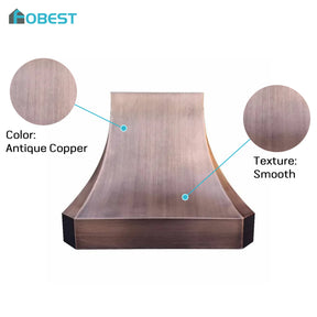 Fobest Custom Copper Range Hood with Smooth Texture FCP-120