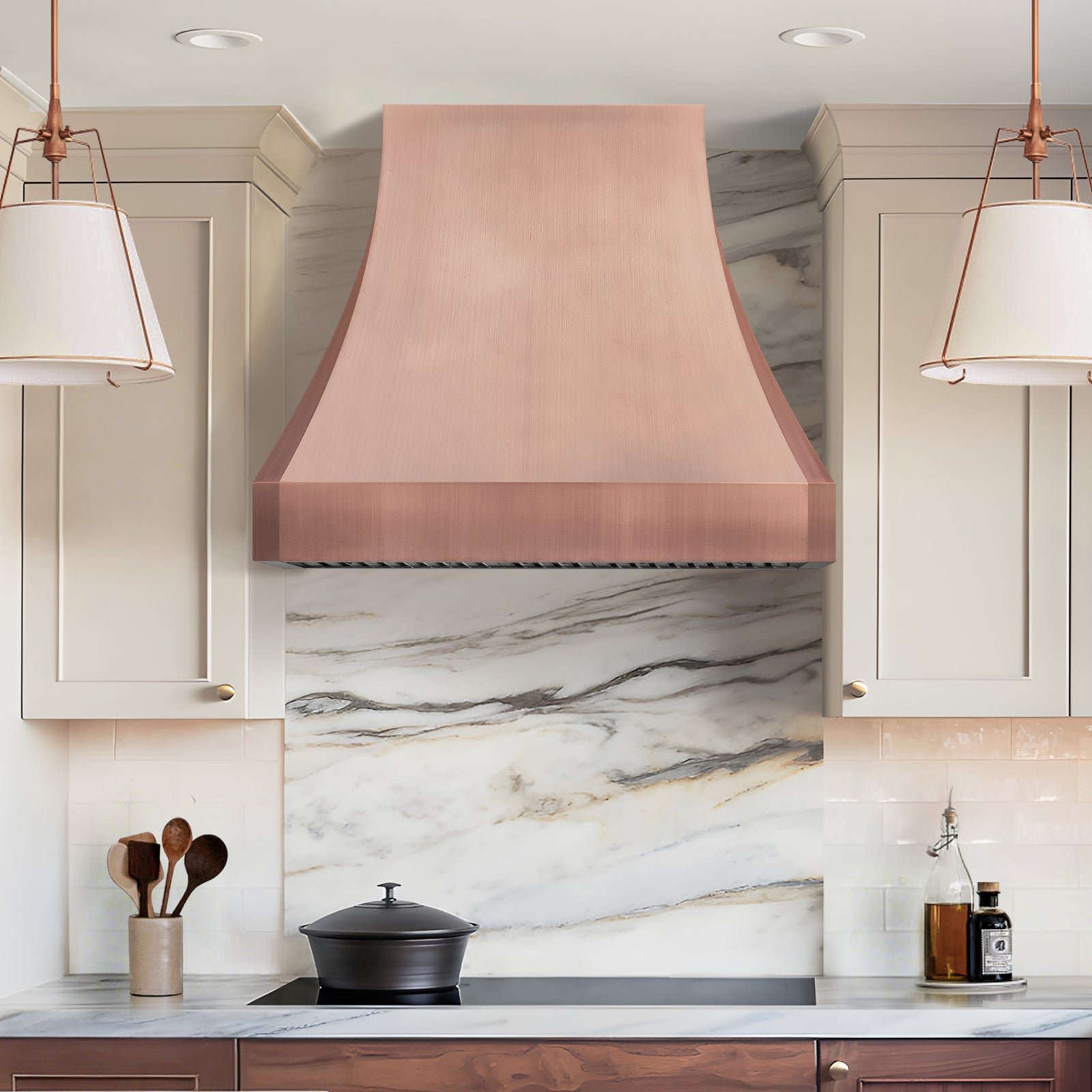 Fobest Custom Copper Range Hood with Smooth Texture FCP-120
