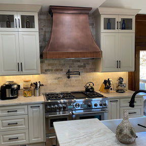 Fobest Custom Copper Vent Hood with Smooth Antique Finish FCP-144