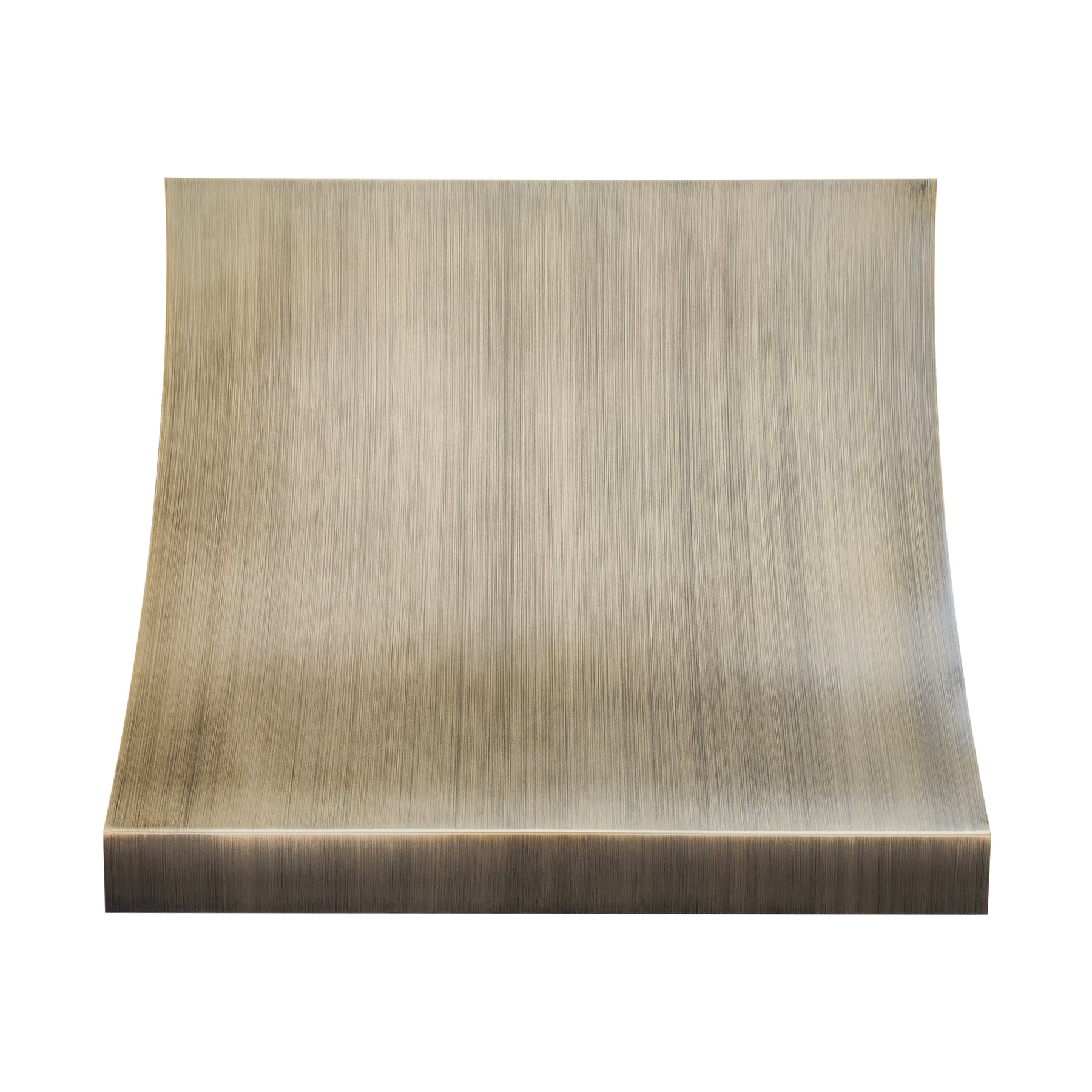 Fobest Custom Curved Box Range Hood in Aged Brass FSS-626