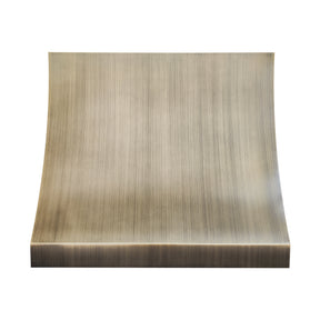 Fobest Custom Curved Box Range Hood in Aged Brass FSS-626