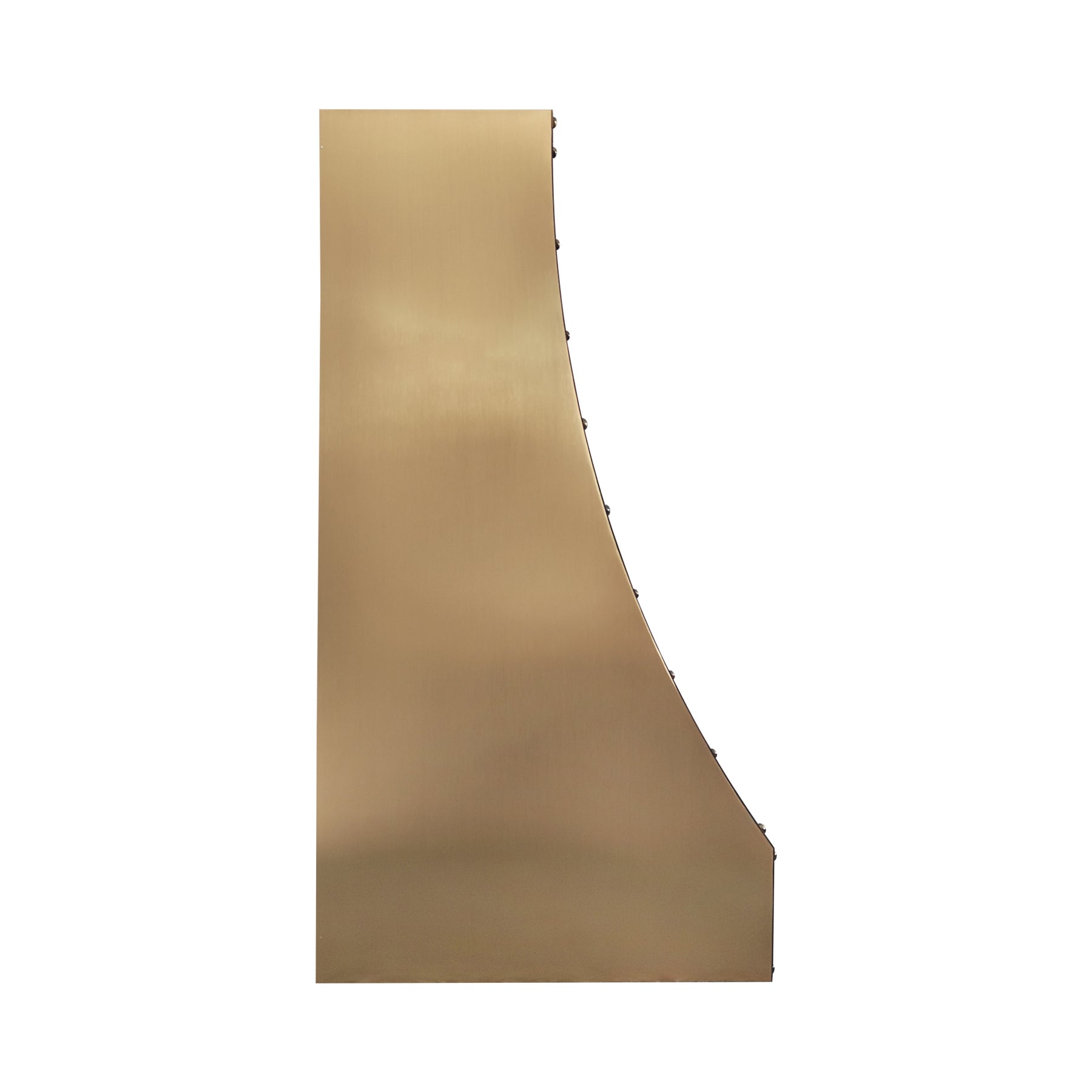 Fobest Custom Curved Box Range Hood in Brushed Brass  FSS-631