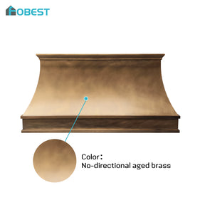 Fobest Custom Curved Brass Range Hood with Apron FSS-639