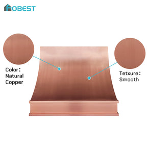 Fobest Custom Copper Range Hood Design for Minimal Modern Kicthen FCP-368