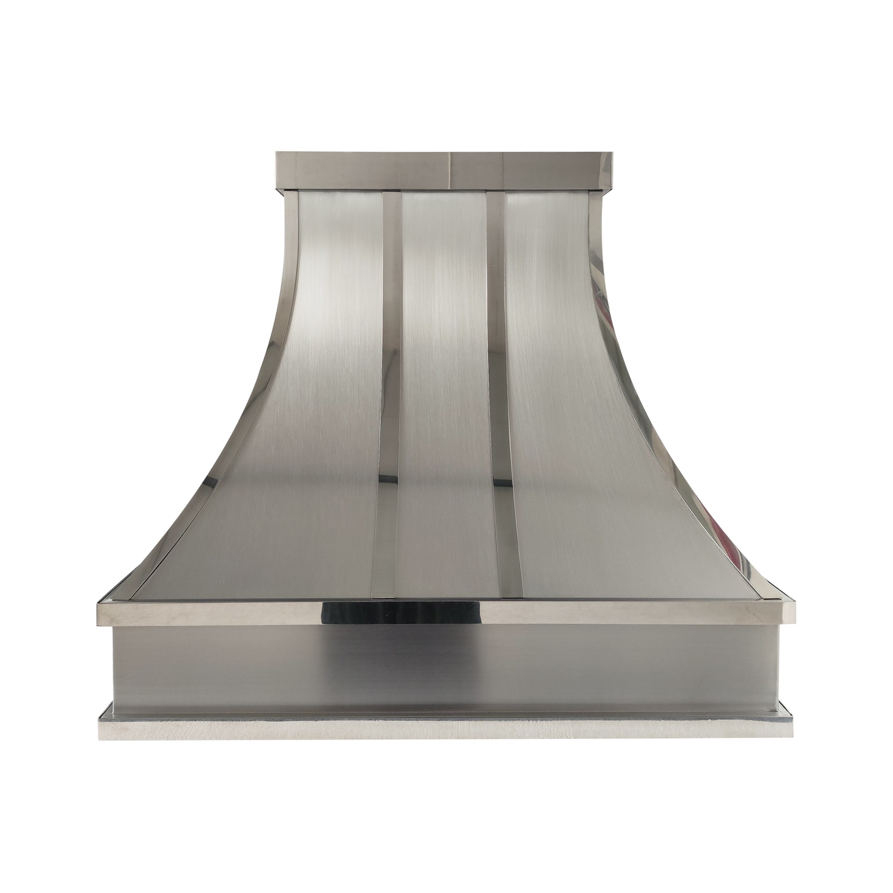 Fobest Custom Curved Modern Range Hood with Polished Stainless Steel Straps FSS-649