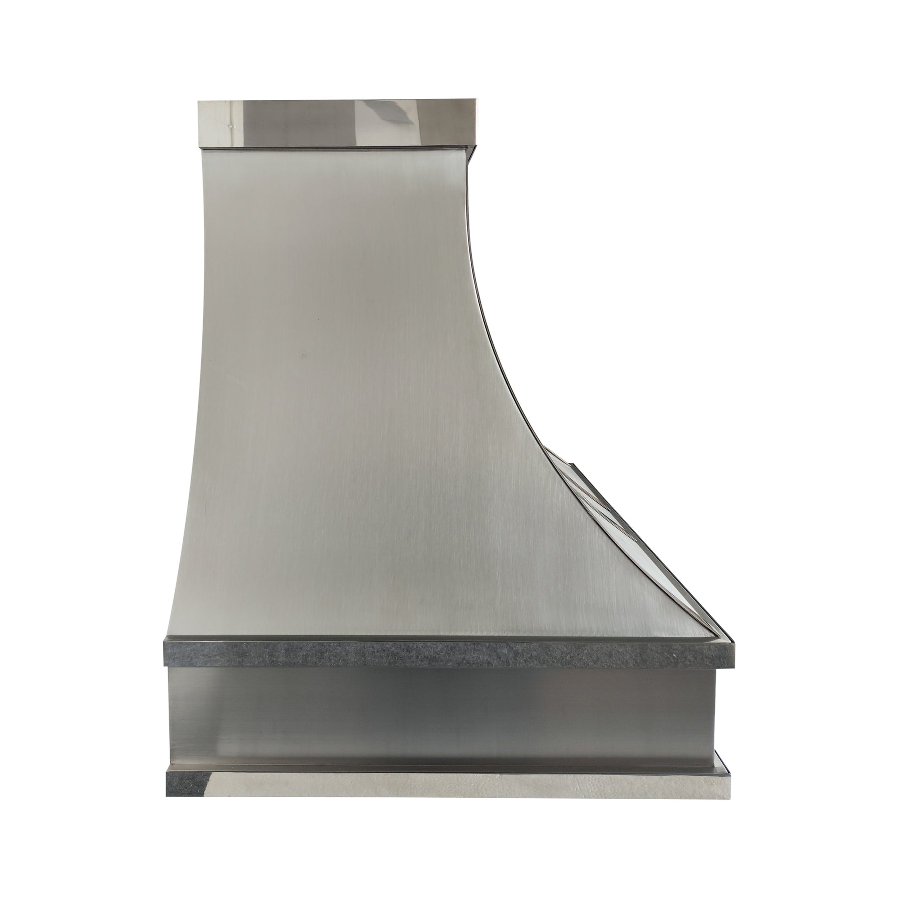 Fobest Custom Curved Modern Range Hood with Polished Stainless Steel Straps FSS-649