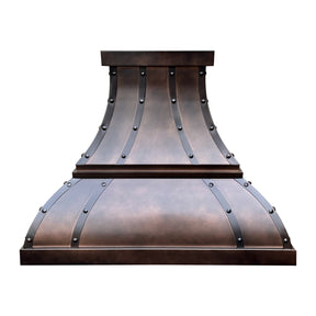 Fobest Custom Dark Copper Bell Range Hood for Modern Rustic Kitchens FCP-340