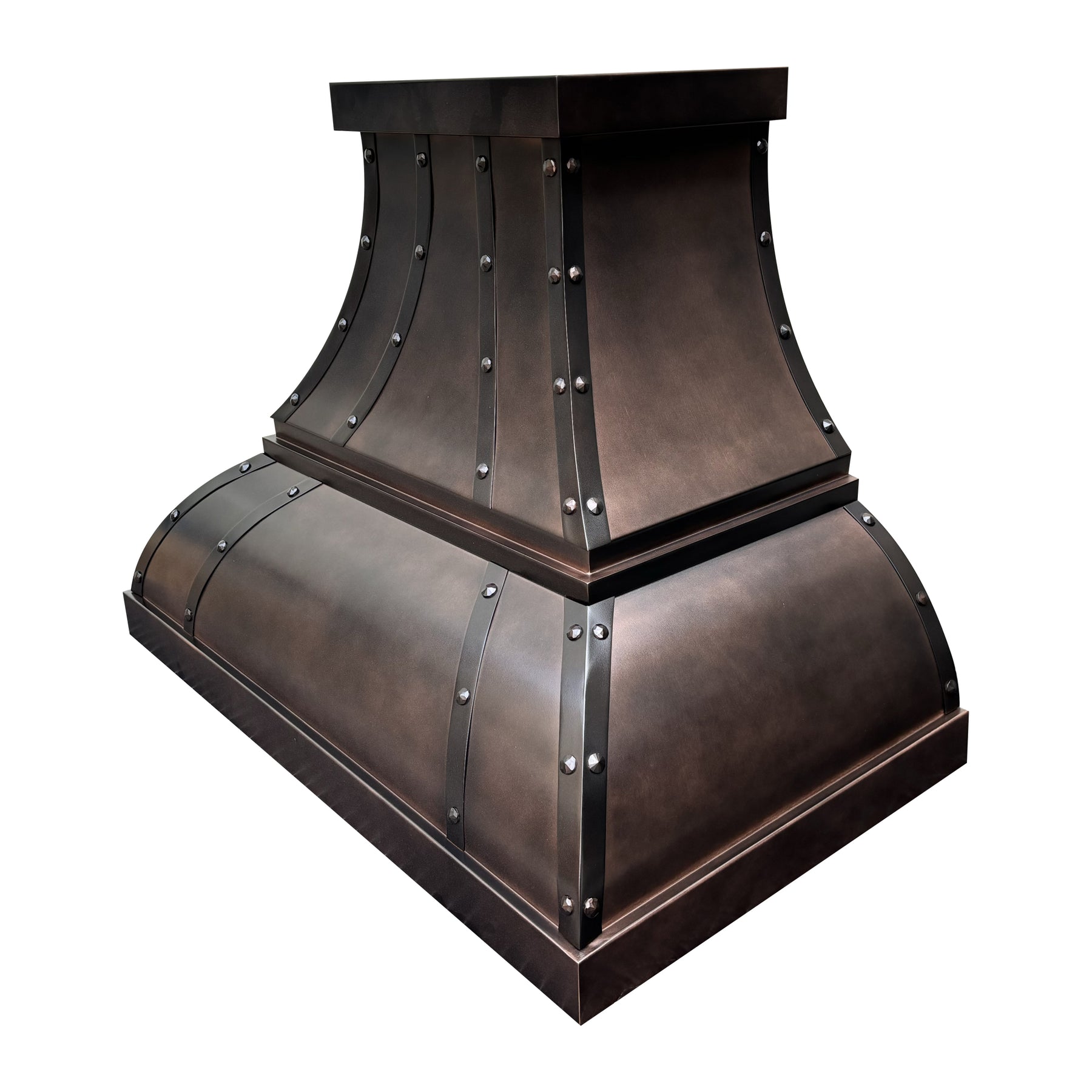 Fobest Custom Dark Copper Bell Range Hood for Modern Rustic Kitchens FCP-340