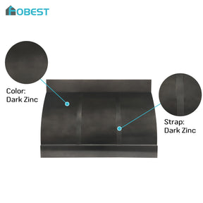 Fobest Custom Dark Zinc Range Hood Quiet Luxury Kitchen Hood FSS-655