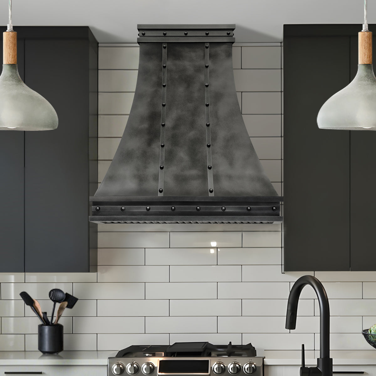 Fobest Custom Dark Zinc Range Hood for Modern Kitchen FSS-634