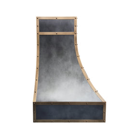 Fobest Custom Dark Zinc Range Hood with Brass Trim for Modern Kitchens FSS-570