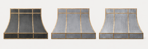 Fobest Custom Dark Zinc Range Hood with Brass Trim for Modern Kitchens FSS-570