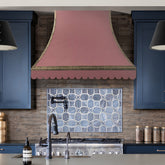 Fobest Custom Dustin Wine Stainless Steel Range Hood with Brass Decor FSS-696