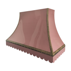Fobest Custom Dustin Wine Stainless Steel Range Hood with Brass Decor FSS-696