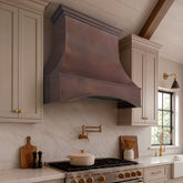Fobest Custom Fire Copper Range Hood with Arched Design  FCP-379
