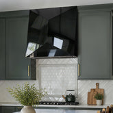 Fobest Custom Geometric Range Hood in Glossy Black FSS-664