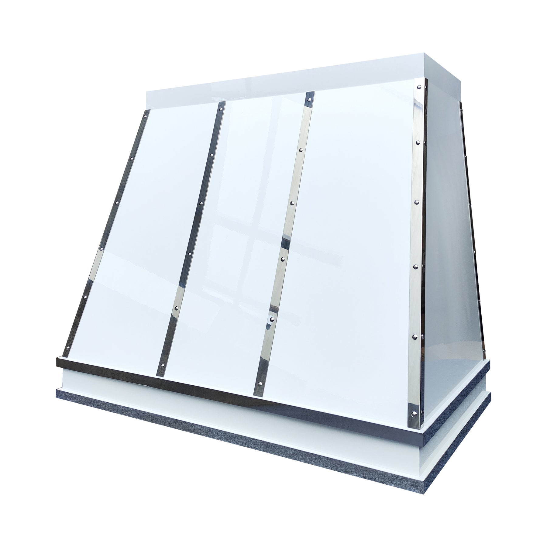 Fobest Custom Glossy White Stainless Steel Range Hood FSS-574