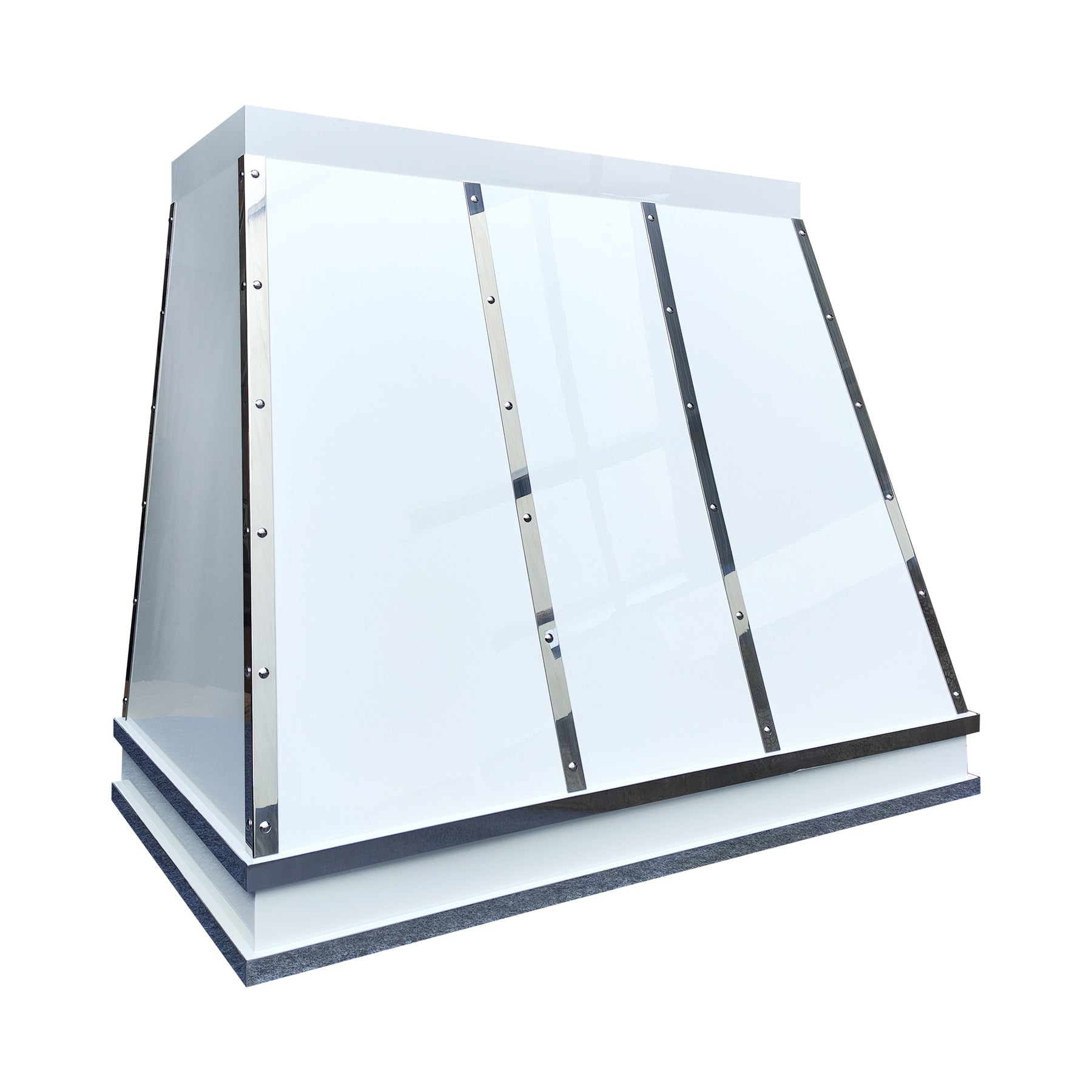 Fobest Custom Glossy White Stainless Steel Range Hood FSS-574