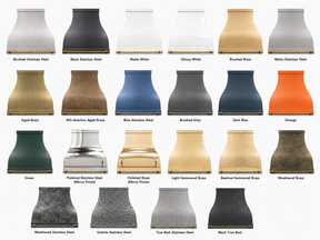 Fobest Custom Glossy White Stainless Steel Range Hood with Polished Brass Accents FSS-569