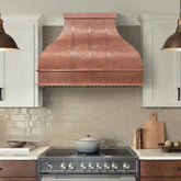 Fobest Custom Hammered Copper Range Hood in Bell Shape FCP-383