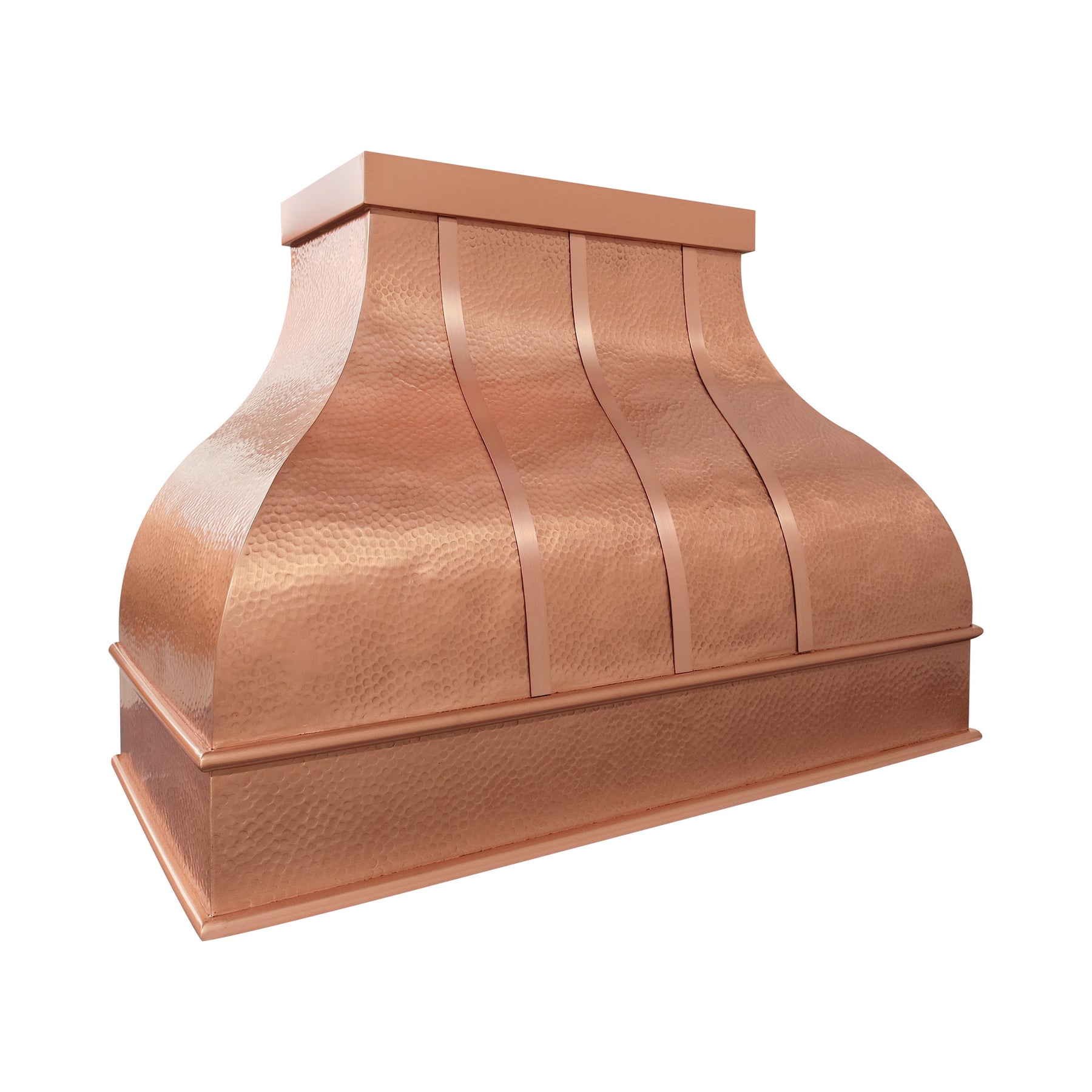 Fobest Custom Hammered Copper Range Hood in Bell Shape FCP-383