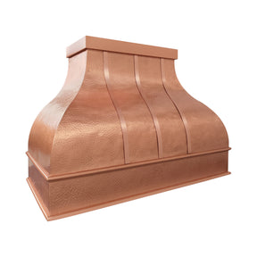 Fobest Custom Hammered Copper Range Hood in Bell Shape FCP-383