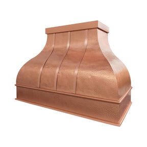 Fobest Custom Hammered Copper Range Hood in Bell Shape FCP-383