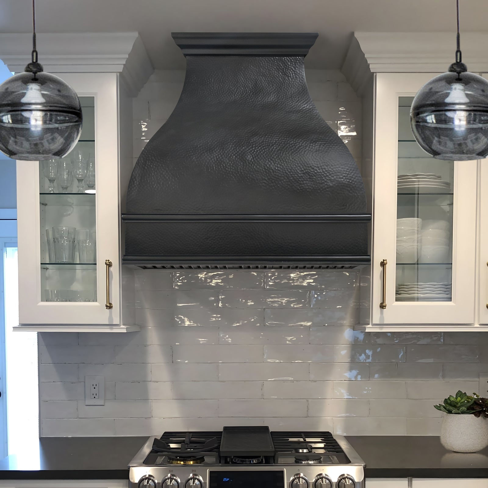 Fobest Custom Hammered Oil Rubbed Bronze Range Hood in Bell Shape FCP-369