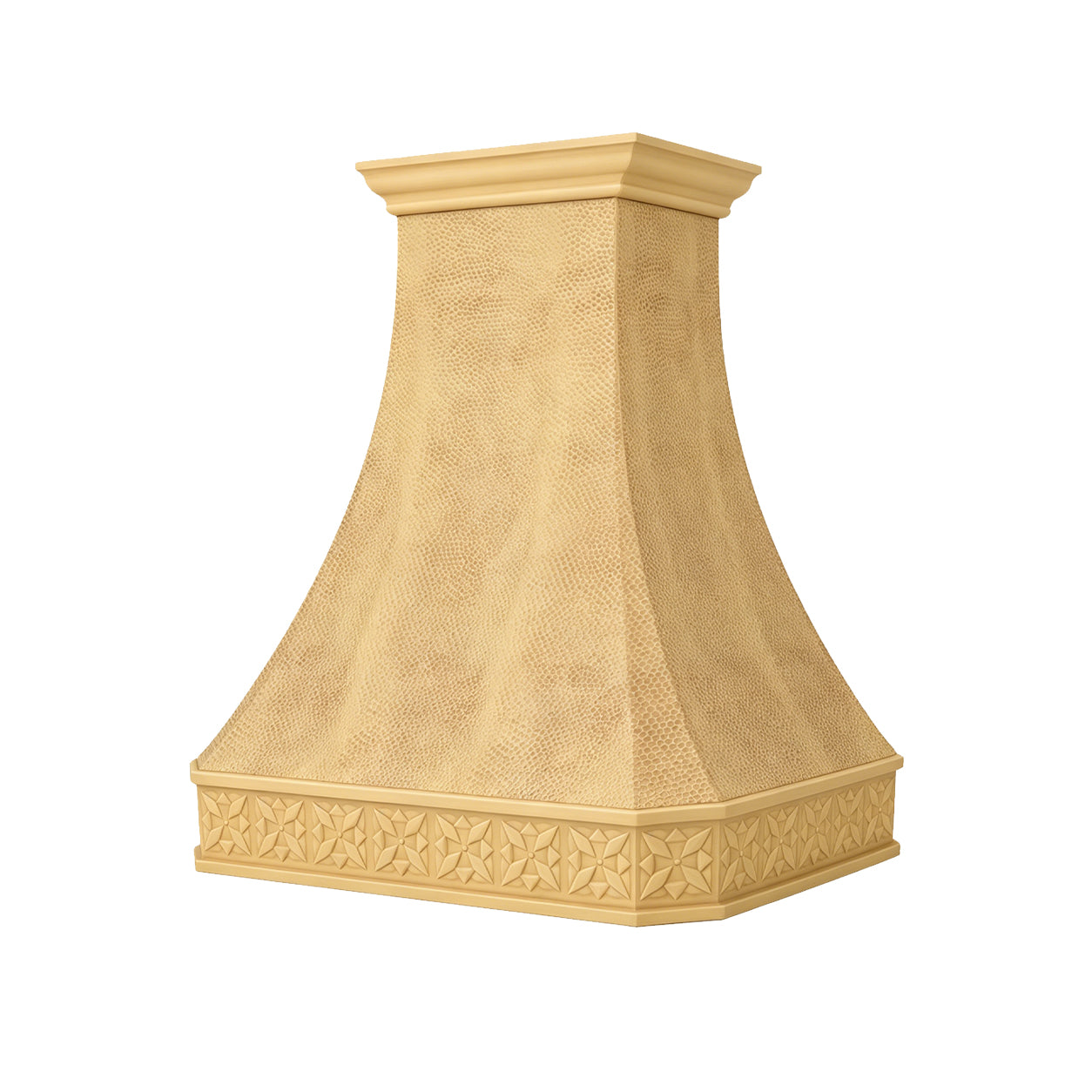 Fobest Custom Handcrafted Brass Metal Range Hood with Beehive Hammered Texture FSS-679