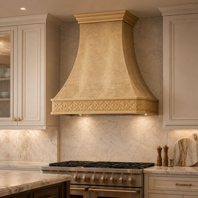 Fobest Custom Handcrafted Brass Metal Range Hood with Beehive Hammered Texture FSS-679
